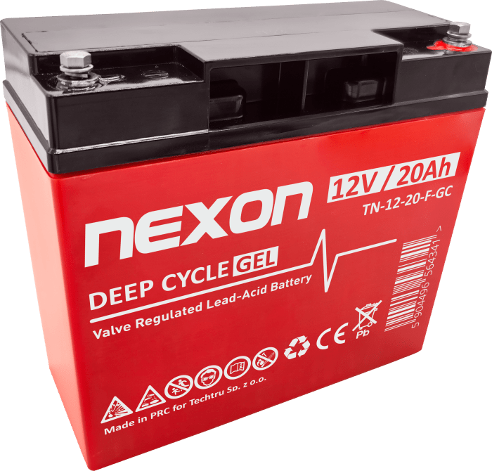 TN-12-20-F-GT  Akumulator VRLA GEL 12V 20Ah (F) TECHTRU