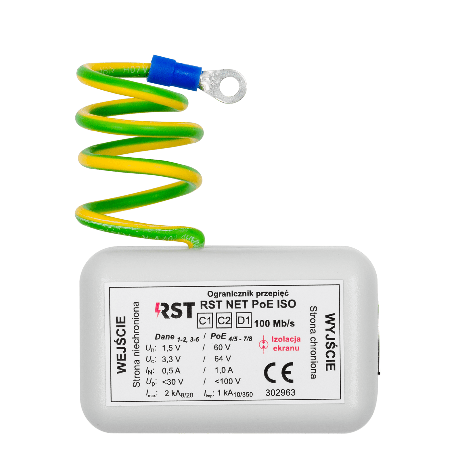 RST NET PoE ISO Ogranicznik przepięć do ochrony sieci IP