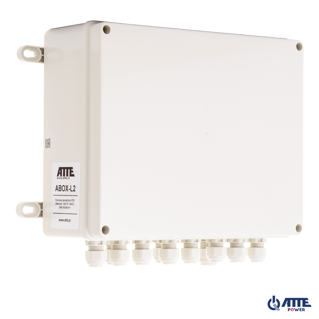 ABOX-L2 Obudowa zewnętrzna, IP56, 240x190x90mm, dławnice
