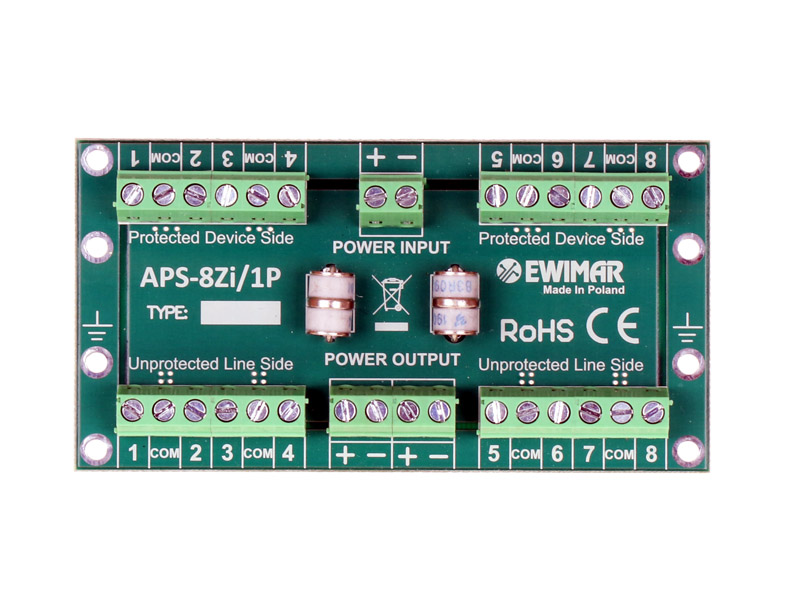 APS-8Zi/1P Zabezpieczenie 8 linii wewnętrznych centrali
