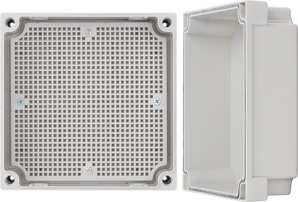 AWB171711 Obudowa ABS 170x170x110, wodoszczelna z plastikowymi śrubami i płytą montażową