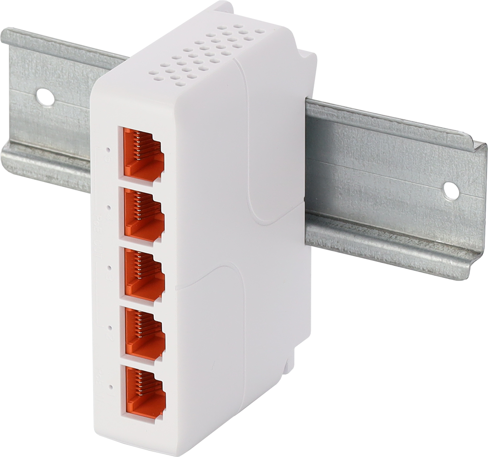 EXT-POEG4DIN Extender PoE 1xIN/4xOUT 802.3af/at/bt