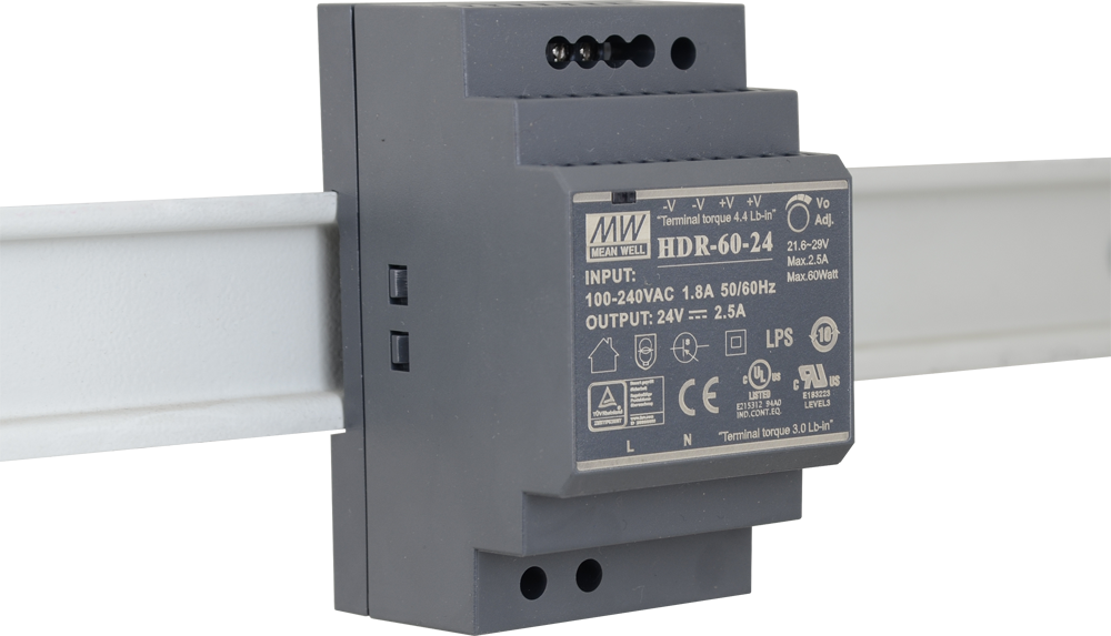 HDR-100-12 Zasilacz na szynę DIN 12V/100W/7.1A