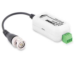 HDT-1F-EXT Konwerter UTP do kamer AHD, HD-CVI, HD-TVI, z zabezpieczeniem przeciwprzepięciowym