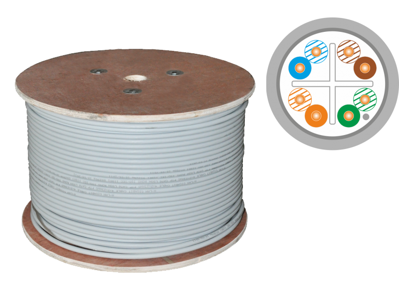 KIF6LSOH500D Kabel F/UTP kat.6 LSOH Dca 4x2x23AWG 500m