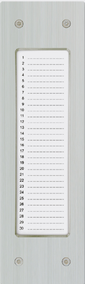 NP-2522 Panel ze stali nierdzewnej, wersja pionowa, do paneli zewnętrznych pionowych np. CP-2523 , LASKOMEX