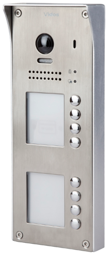 S1108A Bramofon cyfrowy 8-przyciskowy, kamera 2 Mpix, szrokokątny obiektyw 170°,  IP54, VIDOS DUO