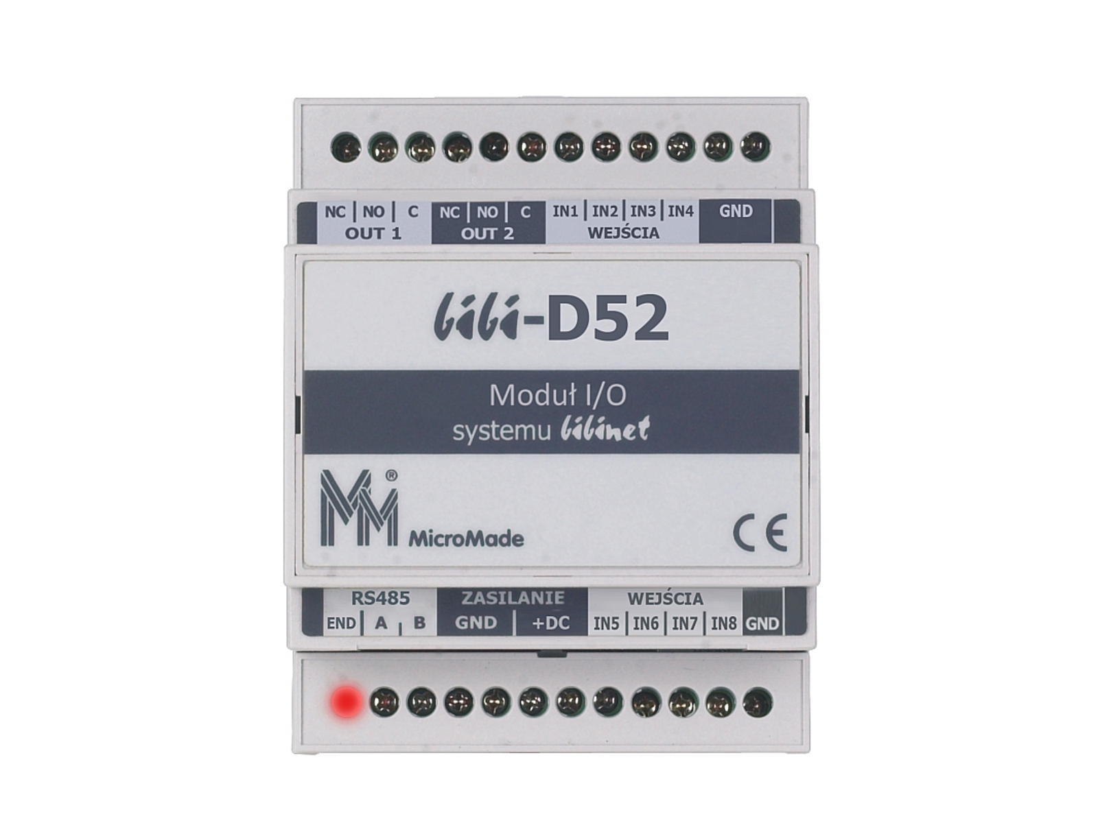 BIBI-D52 Mod rozszerzeń (8 wej,2 wyj), R485