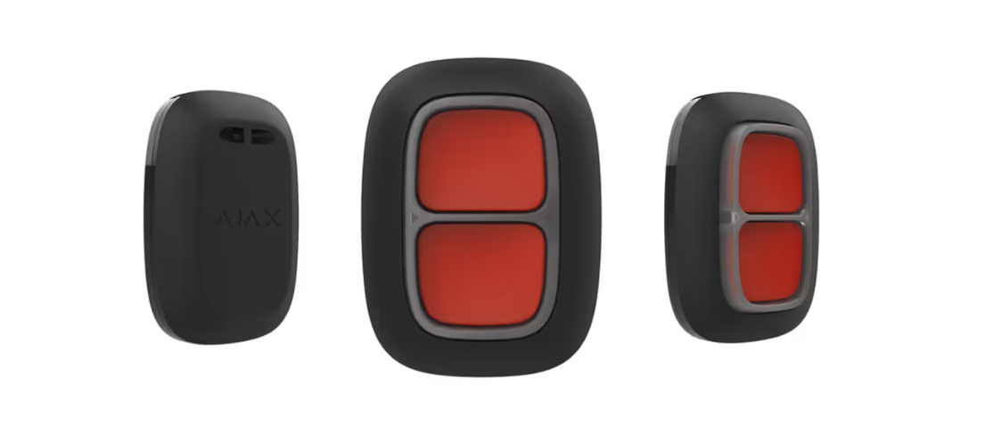 DoubleButton BLACK Podwójny przycisk alarmowy, czarny