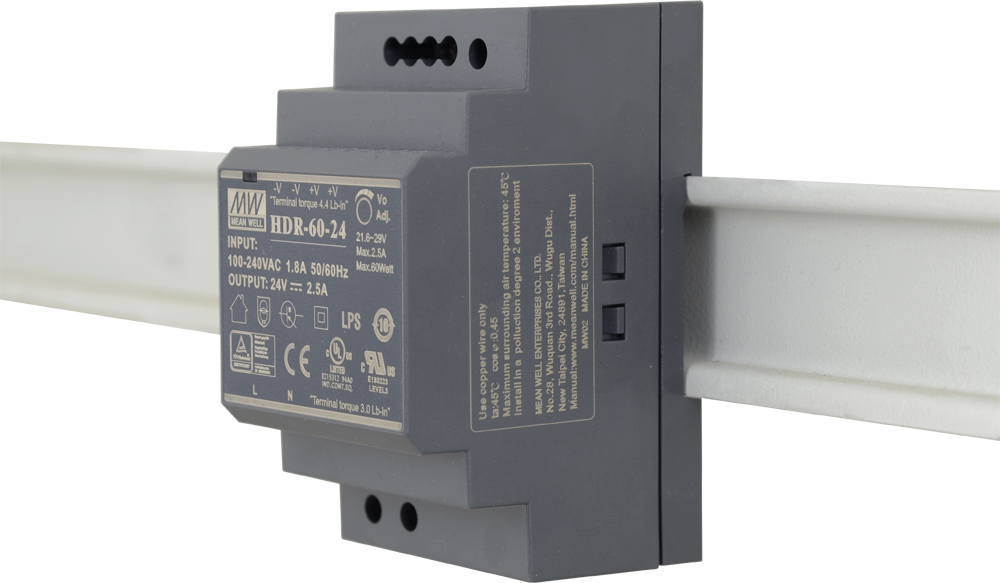 HDR-100-24 Zasilacz na szynę DIN 24V/100W/3.83A