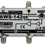AWS-142M/AMS Wzmacniacz AWS-142S AMS rozgałęziający, VHF+UHF z zasilaczem 1wej./2wyj
