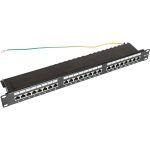 CCAS-PA6-24STP-O-2 Panel kat. 6 19" 1U, 24xRJ45 FTP czarny z półką