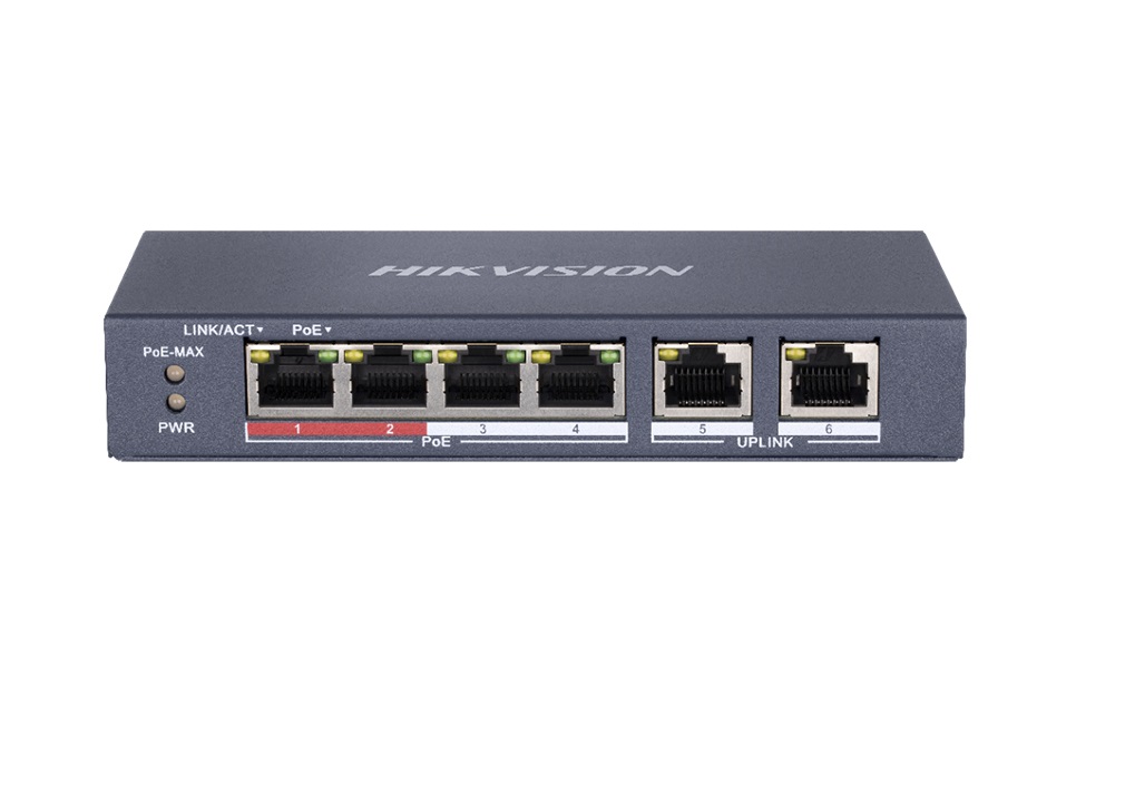 DS-3E0106P-E/M Switch 6-portowy (4xPoE)