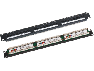 PK-U6-1 Patch panel 1U/19 cali UTP, 24p