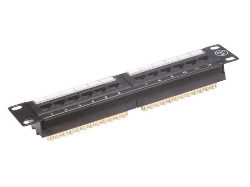 PK014 Patch panel 10'' UTP kat.5e 12 portwów