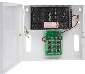 PSDCR08128 12V/8A/8x1A/TOPIC zasilacz do 8 kamer HD z miejscem na rejestrator