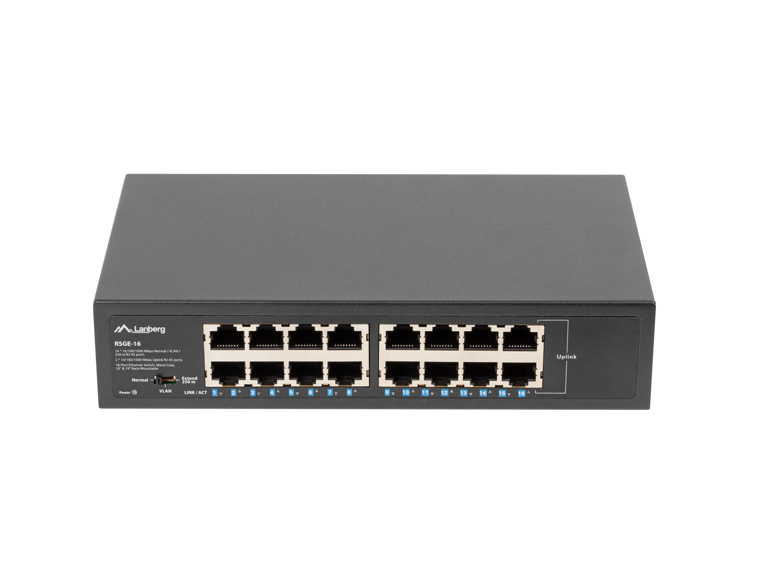 RSGE-16 Switch 16 portowy gigabit, rack