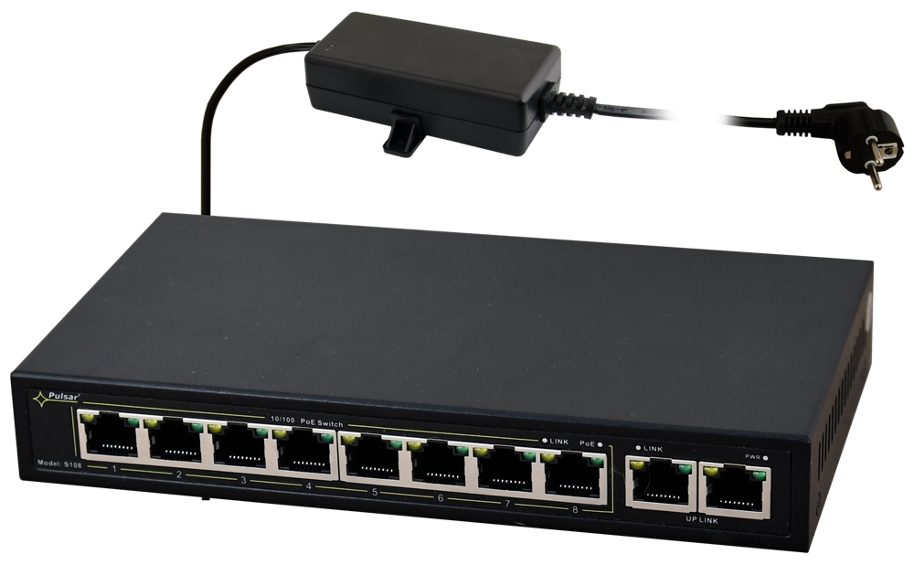 S108 Switch 10-portowy (8xPoE)
