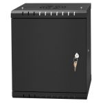 VOR-SW10-6U-300-MB Szafa Rack 10", 6U, 300MM, drzwi metalowe, czarna
