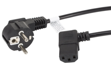 Kabel zasilający kątowy CEE 7/7 - IEC 320 C13 1.8m VDE czarny CA-C13C-12CC-0018-BK