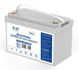 6AKLI10M12 Akumulator LiFePO4 12V 100 Ah (150A) BlueTooth + mata grzewcza
