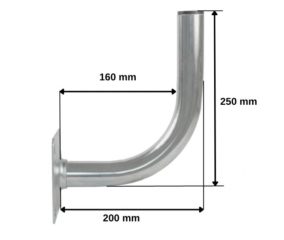 Uchwyt antenowy murowy 20cm TV SAT stalowy ocynkowany WL-200