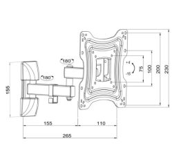Uchwyt TV ścienny LED/LCD ART 10-42