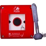 OP1-W01-B11-M Przycisk ppoż. natynkowy 1Z 1R czerwony z młotkiem OP1-W01-B11-M