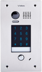 S1401D Bramofon cyfrowy 1-przyciskowy, podtynkowy, kamera 2 Mpix, szerokokątny, szyfrator, VIDOS DUO