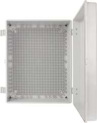 AWB504020 Obudowa ABS 500x400x200, wodoszczelna z zawiasami i płytą montażową