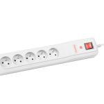 C5/15/SZ Listwa zasilająca, szara, kabel 1.5m, 5 gniazd