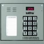 CP-2502NR-SILVER Panel audio z mini listą lokatorów i z czytnikiem kluczy RFID, kolor srebrny, Laskomex