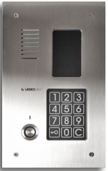 CP-3123TP-INOX Panel audio pionowy ze stali nierdzewnej, z czytnikiem kluczy "Dallas", Laskomex