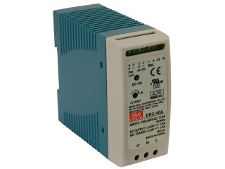 DRC-40A Zasilacz na szynę DIN, DRC 13.8V/40W/1.9A/1A, MEAN WELL