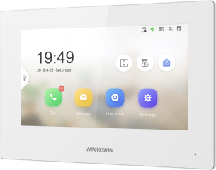 DS-KH6320-WTE2-W Stacja wewnętrzna 2-Wire, ekran 7 ", biała