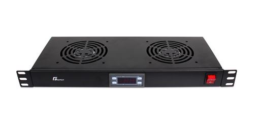 GF-FAN2TR Panel 2 wentylatorów z termostatem Rack 1U