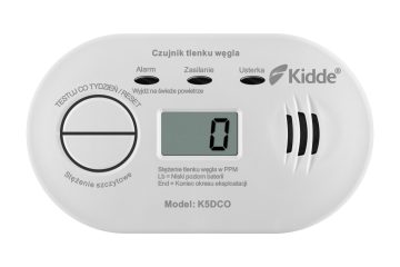 K5DCO Autonomiczna czujka tlenku węgla, LCD, bat. 2xAA