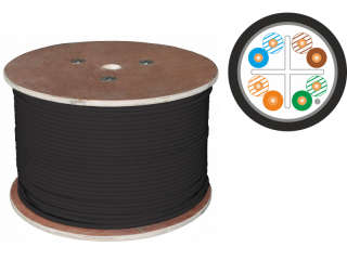 KIF6OUTS305 Kabel F/UTP kat.6 PE 4x2x23AWG 305m ZEWNĘTRZNY SUCHY