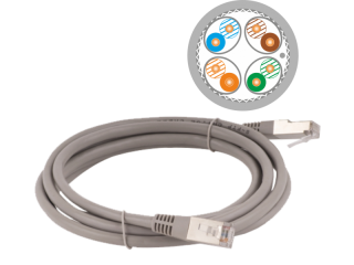 KKS6ASZA2.0 Patch-cord S/FTP kat.6A LSOH 2.0m szary