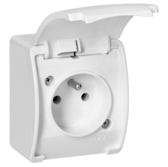 OR-OE-7105/W Gniazdo pojedyncze 2P+Z AQUATIC IP44 bia