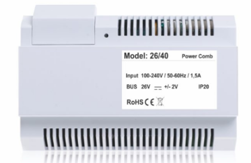 P26/40 Zasilacz P26/40 przeznaczony do systemw VIDOS DUO, 26V DC, 1,5 A, wym. 140x98x60 mm, VIDOS