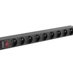 PDU-09E-0300-BK LISTWA ZASILAJĄCA RACK