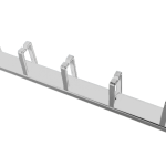 PK009S Organizator kabli 1U 19" 5 plastikowych uchwytów, szary