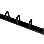 PK009 Organizator kabli 1U 19" 5 plastikowych uchwytów, czarny