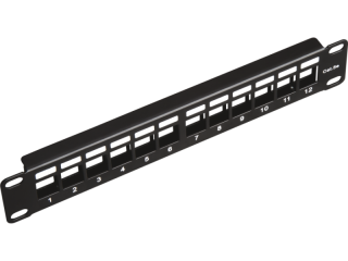 PK038 Patch panel 10" modularny, 12 porty 1U