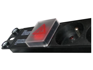 PZ071U Listwa zasilająca 19" gniazdo 7 x CEE 7/5 wtyk CEE 7/7 z wyłącznikiem i zabezpieczeniem