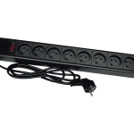 PZ081U Listwa zasilająca 19" gniazdo 8 x CEE 7/5 wtyk CEE 7/7 z wyłącznikiem