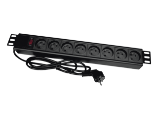 PZ081U Listwa zasilająca 19" gniazdo 8 x CEE 7/5 wtyk CEE 7/7 z wyłącznikiem