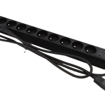 PZ09U Listwa zasilająca 19" gniazdo 9 x CEE 7/5 wtyk IEC320 C14