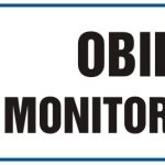 TABINFOBMON148X52 Tabliczka "Obiekt monitorowany", płyta PCV, taśma dwustronna, wym.: 148mm x 52mm